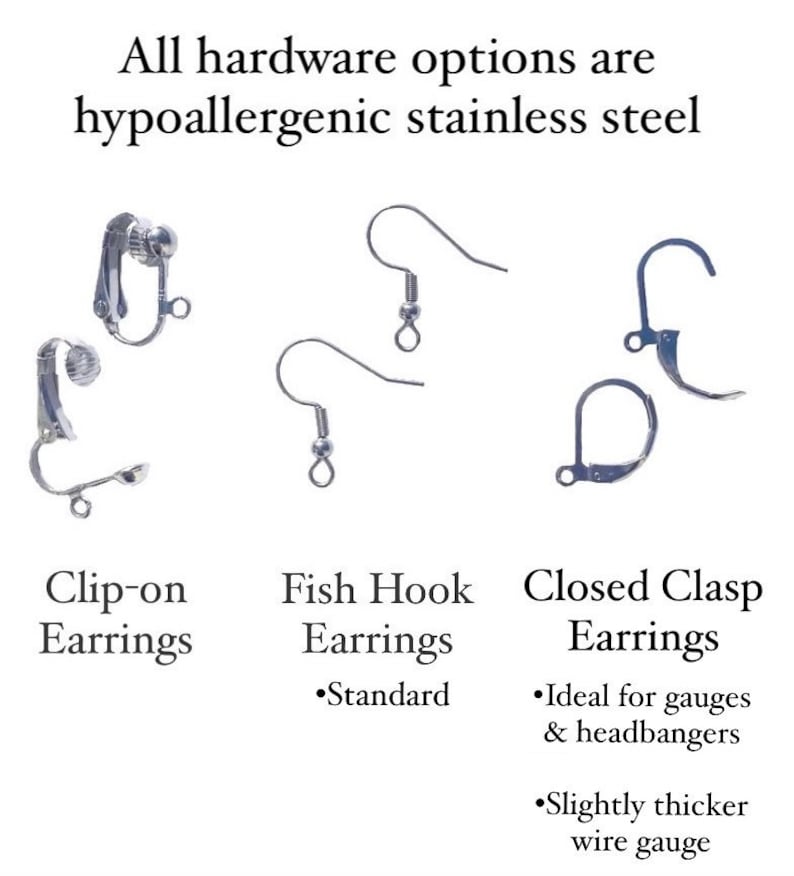 Crescent Moon Large Earrings 3D Printed Choose Your Color