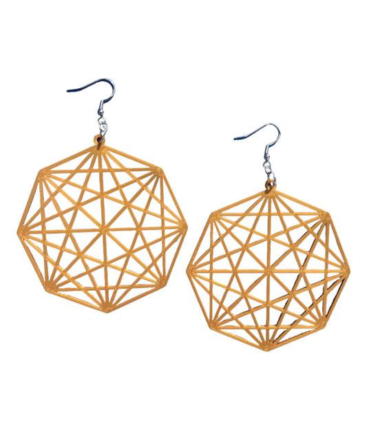 Sacred Web Earrings Large 3D Printed Made to Order, Select Your Color & Hardware! Festival Fashion Spiritual Wear