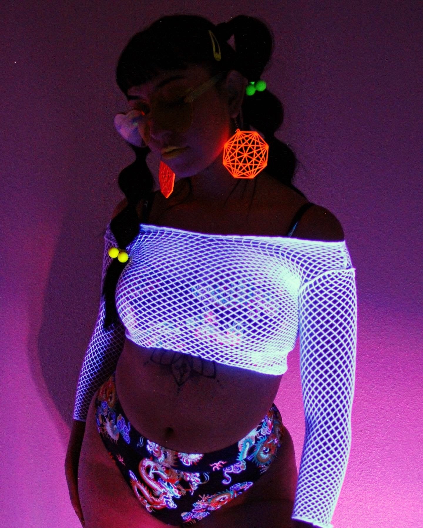 Sacred Web Earrings Large 3D Printed Made to Order, Select Your Color & Hardware! Festival Fashion Spiritual Wear