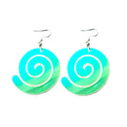 Spiral Earrings - Acrylic Laser Cut Iridescent Earrings