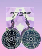 Astrology Wheel Earrings - Acrylic Earrings Multiple Colors