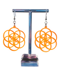 Small Seed of Life Earrings 3D Printed Choose Your Color & Hardware