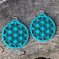 Large Flower of Life Earrings 3D Printed Choose Your Color