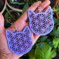Large Kitty Flower of Life Earrings Choose Your Color