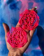 Sacred Web Earrings Large 3D Printed Made to Order, Select Your Color & Hardware! Festival Fashion Spiritual Wear
