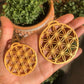 Large Flower of Life Earrings 3D Printed Choose Your Color