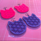 Large Kitty Flower of Life Earrings Choose Your Color