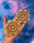 Sacred Web Earrings Large 3D Printed Made to Order, Select Your Color & Hardware! Festival Fashion Spiritual Wear